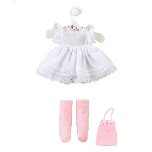 Biała sukienka dla lalki Asi 3515490