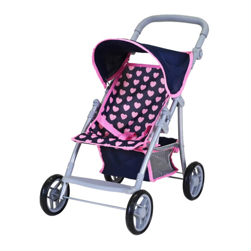 Wózek spacerówka Liba dla lalek Pink Hearts Knorr Toys 16841
