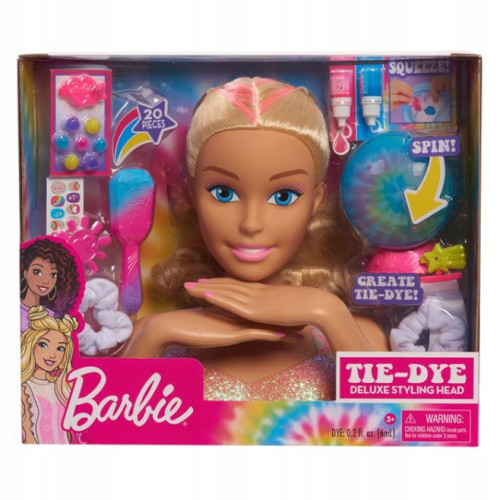 Głowa blond do stylizacji i czesania Barbie