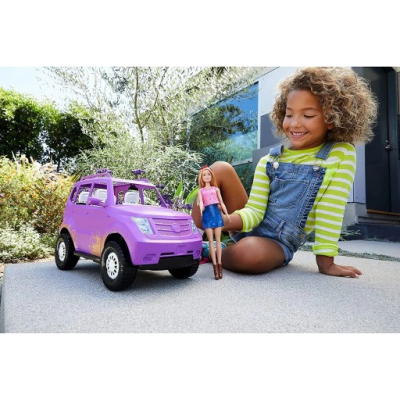 Barbie pojazd fioletowy SUV Barbie Farmerka GHT18