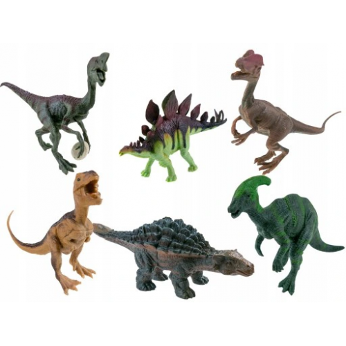 ZESTAW gumowych dinozaurów 6 szt RÓŻNE Zwierzęta