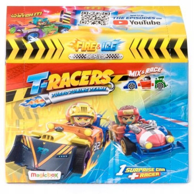 Zestaw : Autko T-Racers Turbo Wheel Seria 3, plus saszetka Magic Box Kazoom kids 2figurki.