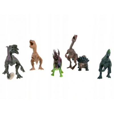 ZESTAW gumowych dinozaurów 6 szt RÓŻNE Zwierzęta